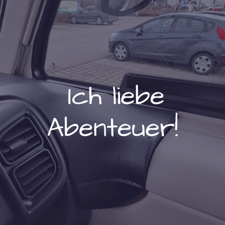 Abenteuer im Wohnmobil: Wassertropfen auf dem Armaturenbrett