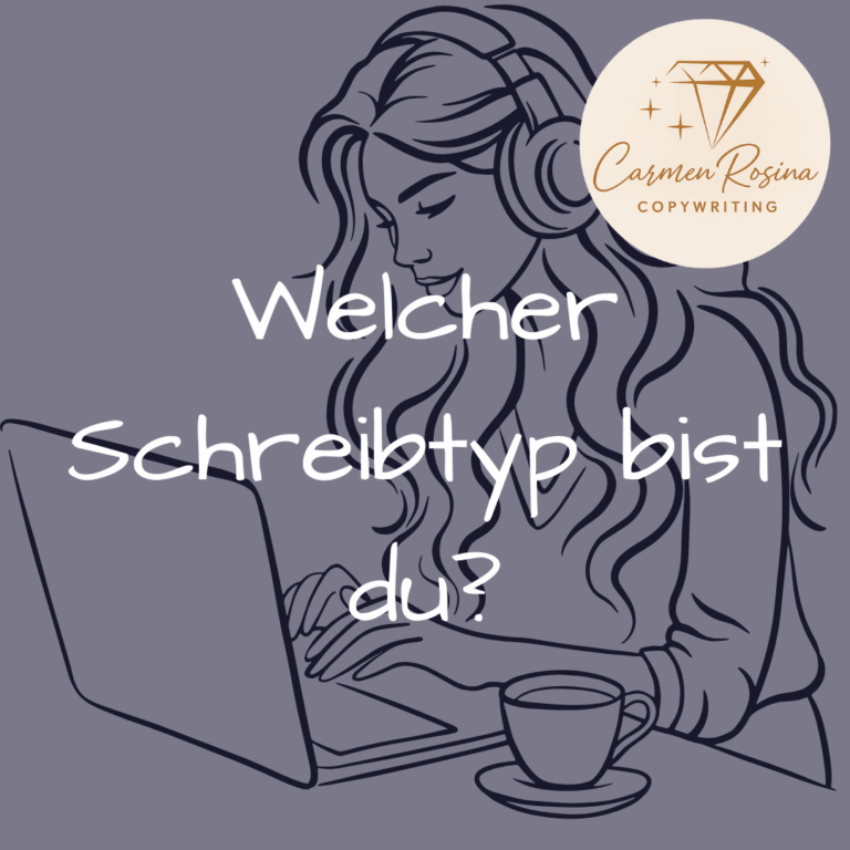 Frau schreibt am Laptop und entdeckt ihren Schreibtyp – Zögerin, Strahlende oder Unsichtbare