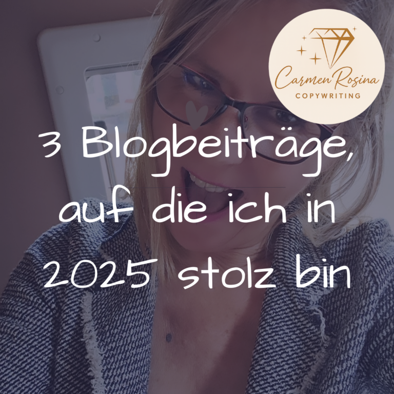 Titelbild zum Blogartikel über meine drei wichtigsten Blogbeiträge 2025 – Loslassen im Business, Schreibtyp-Test und Mini-Launch-Ausblick.